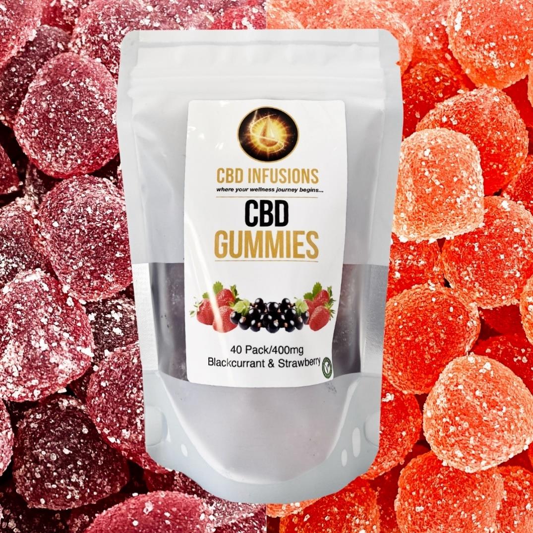 CBD Infusions – Blackcurrant & Strawberry CBD Gummies (10mg each)
