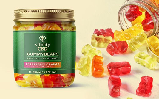 Vitality CBD Gummy Bears – Raspberry & Orange (5mg)